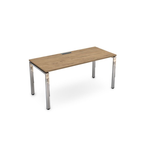 Стол рабочий Gloss line НСР-П.006.2 2000x900x750 (TeakwoodХром)