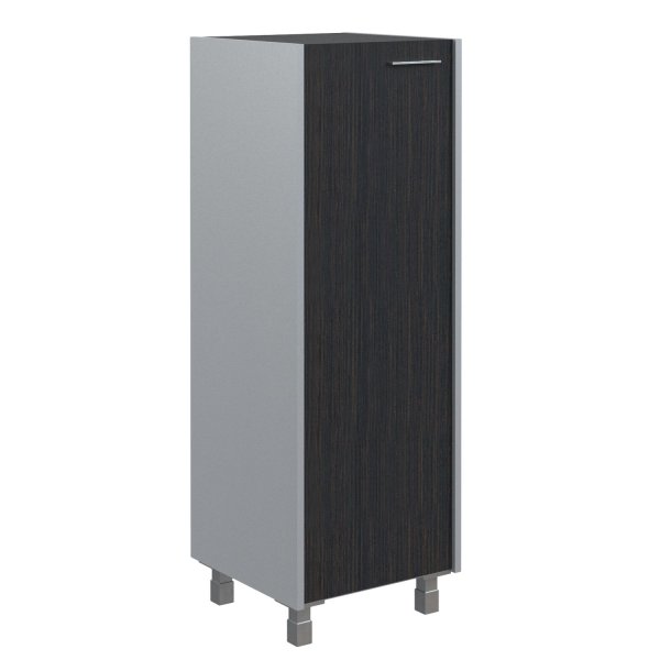 Шкаф колонка со стеклянной дверью Offix-new OMC 45.2 456x450x1329 (Легно темный/металлик)
