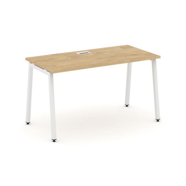 Стол письменный SN-4A.SP-022 (1180х800х750) (Тиквуд Светлый/Металл Белый)
