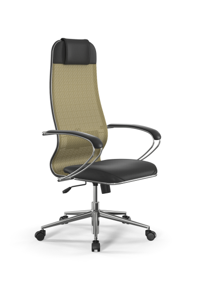 Кресло для руководителя Метта Sit 10 B1-115K - T+Extra /Um00/Wm12/K1cL(M09.B23.G18.W01) (Золотой | Черный)