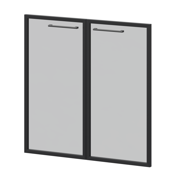 Фасады рамочные стеклянные Кортез KZF-28RS(Ч) 784x20x780 (Тонированный)