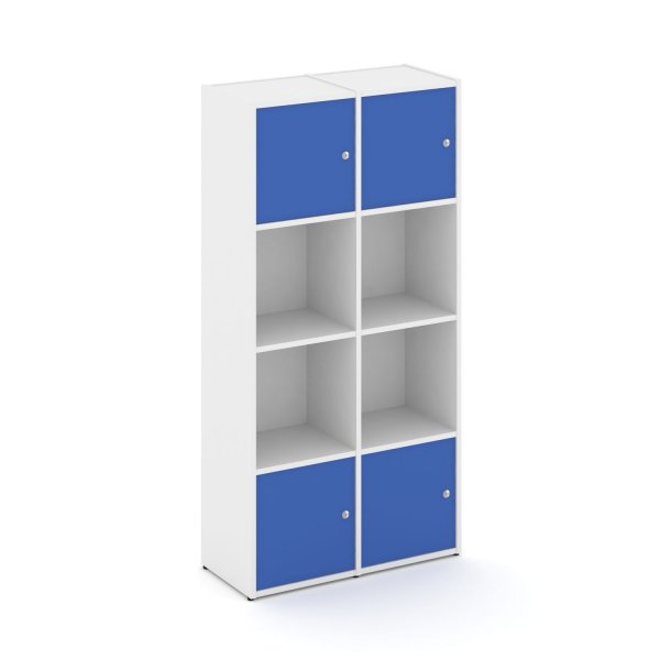 Стеллаж Locker Plus LK.K-005 798x350x1593 (Белый | Синий)