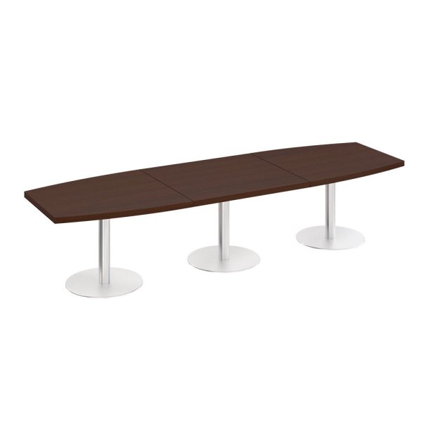 Стол для переговоров на опорах-колоннах Премьер ПР 144 3600x1100x764 (Венге темныйСерый)