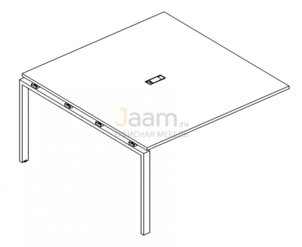 Стол для переговоров Секция стола для переговоров на металлокаркасе UNO Б1 135-1 БП