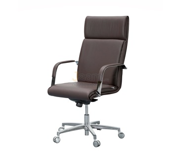 Кресло для руководителя Лондон/П Кожа нестандартная/база алюминий