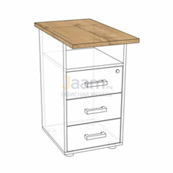 Мебель для персонала Крышка к тумбе ТП50 КТП40-70 PRO BLACK