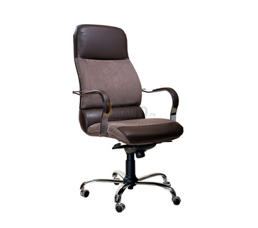 Кресло для руководителя Комфорт/П комб. Кожа нестандартная/база хром
