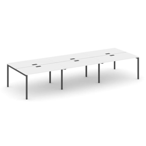 Рабочая станция 2-х сторонняя SN-4P.DRS-084 (4740х1632х750) (Белый/Металл Антрацит)