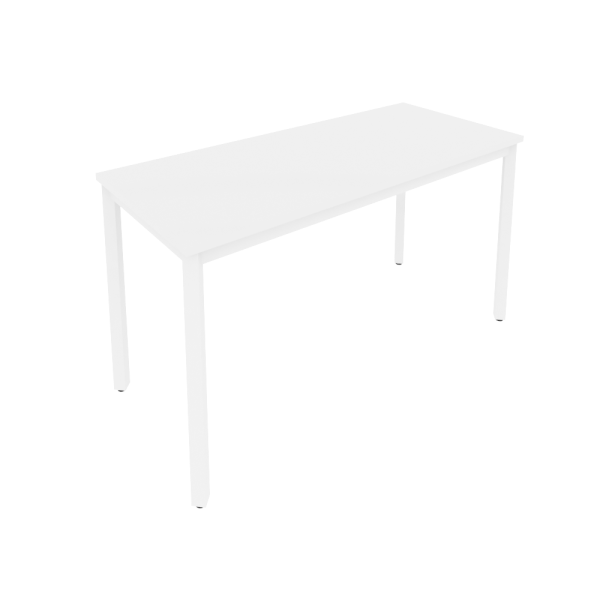 Стол письменный на металлокаркасе Slim С.СП-5.1 1380x600x750 (Белый/Белый металл)